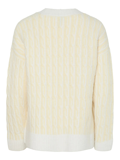 French Vanilla Cloud dancer Striktrøje fra PIECES - 17162162