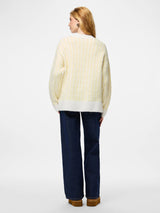French Vanilla Cloud dancer Striktrøje fra PIECES - 17162162