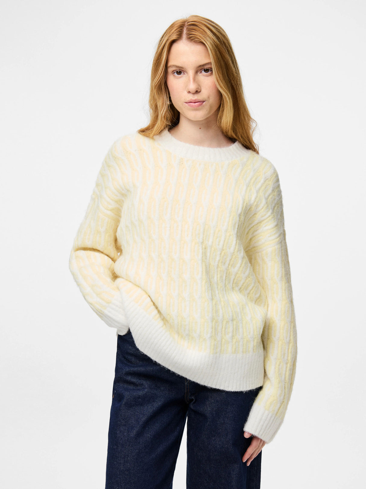 French Vanilla Cloud dancer Striktrøje fra PIECES - 17162162