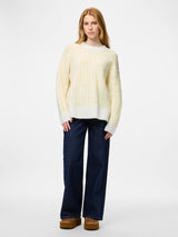 French Vanilla Cloud dancer Striktrøje fra PIECES - 17162162