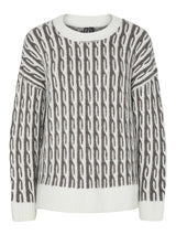Overland Trek Cloud dancer Striktrøje fra PIECES - 17162162