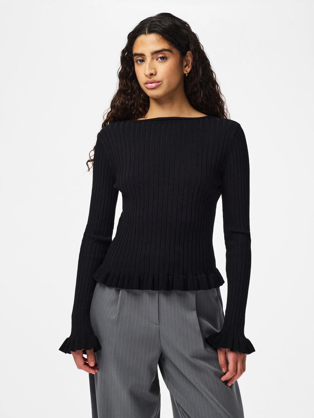 Black Striktrøje fra PIECES - 17162168
