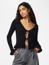 Black Striktrøje fra PIECES - 17162168