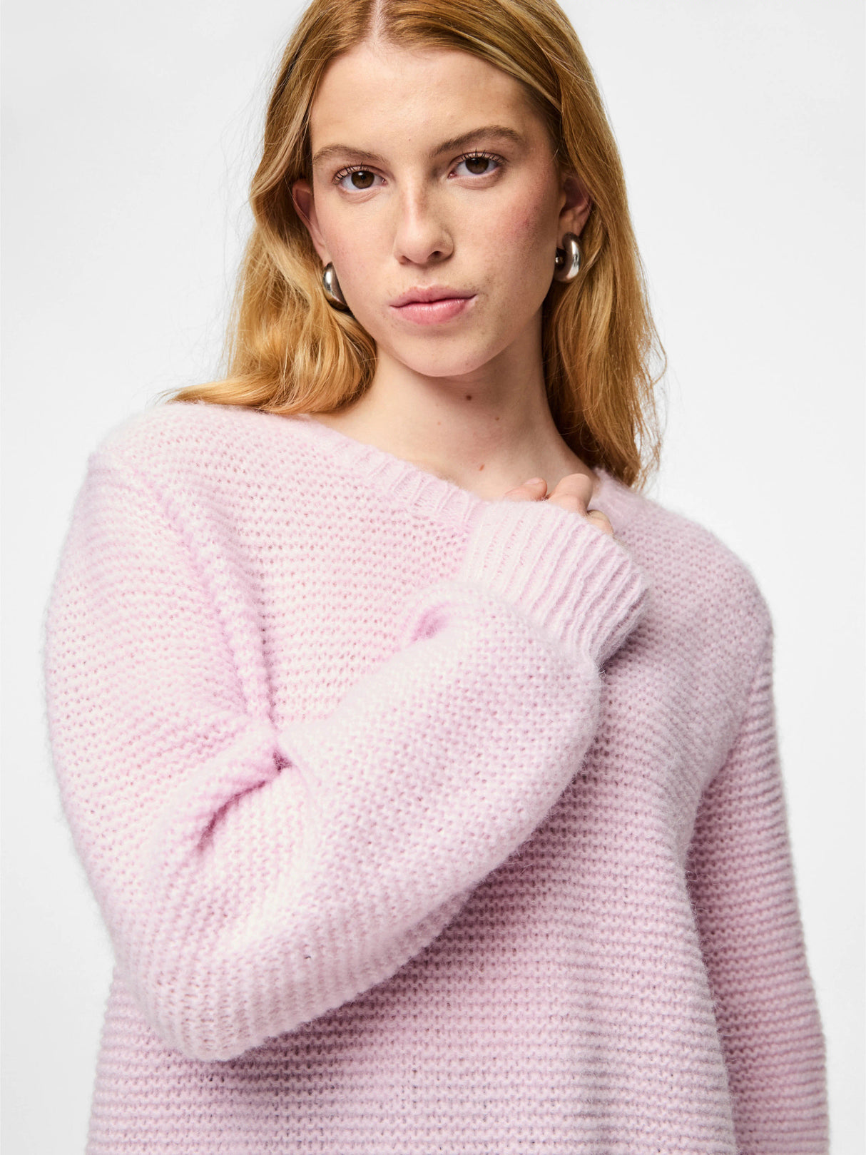 Winsome Orchid Striktrøje fra PIECES - 17162223
