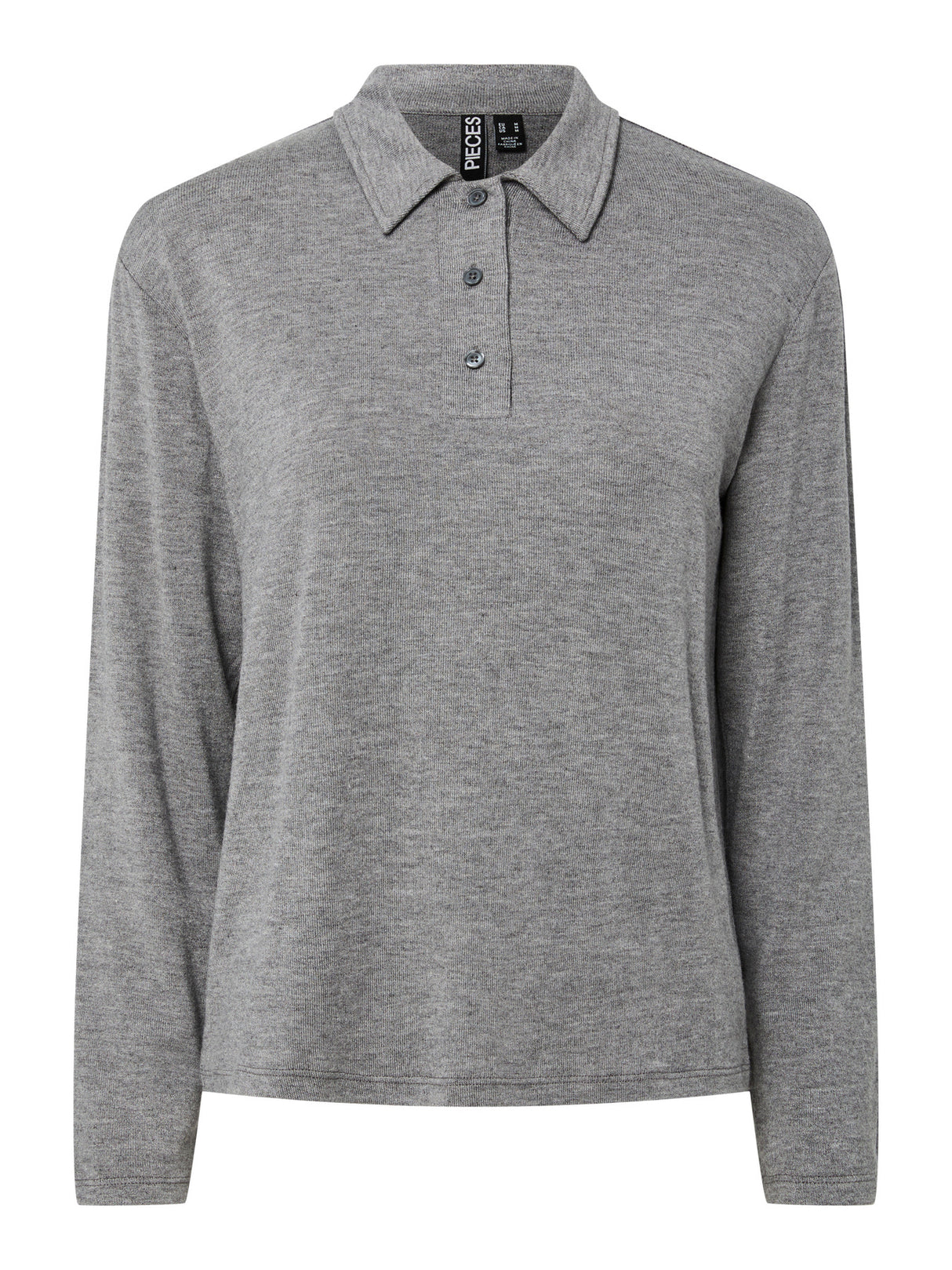 Medium Grey Melange Top fra PIECES - 17162230