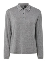 Medium Grey Melange Top fra PIECES - 17162230