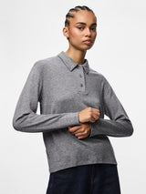 Medium Grey Melange Top fra PIECES - 17162230