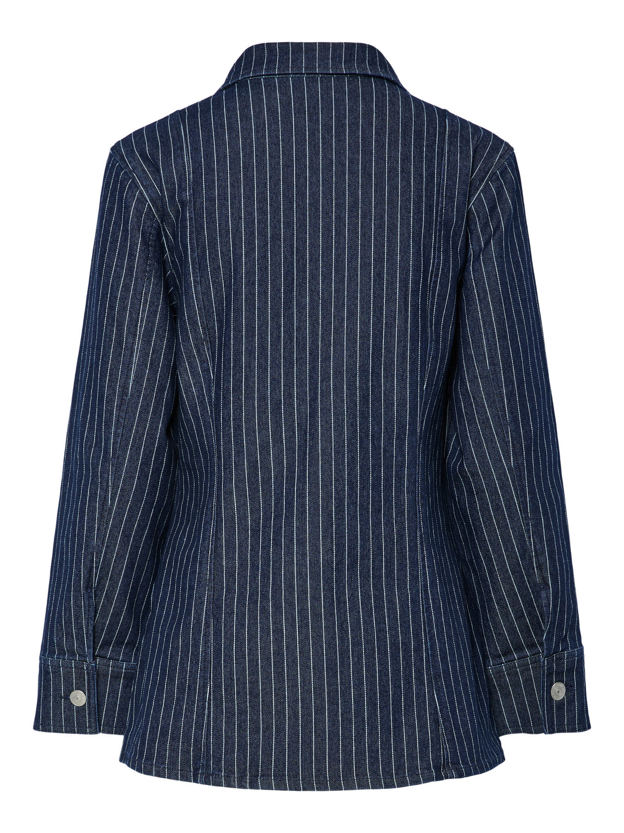Dark Blue Denim PINSTRIPE Denim Shirt fra PIECES - 17162246