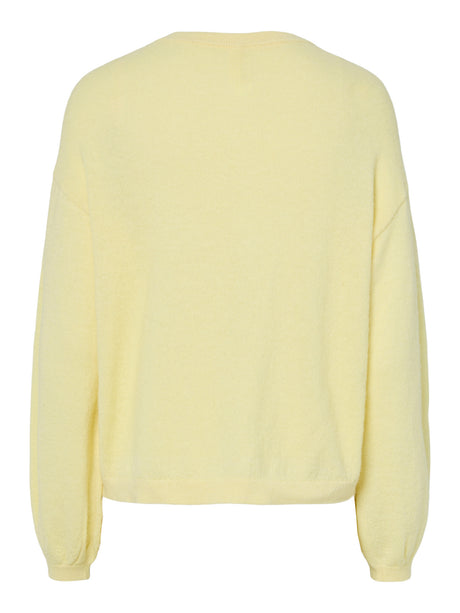 French Vanilla MELANGE Striktrøje fra PIECES - 17162283