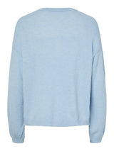 Cashmere Blue MELANGE Striktrøje fra PIECES - 17162283