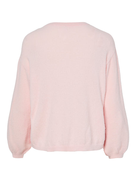 Roseate Spoonbill MELANGE Striktrøje fra PIECES - 17162284