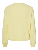 Gul MELANGE Striktrøje fra PIECES - 17162284