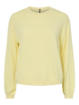 Gul MELANGE Striktrøje fra PIECES - 17162284