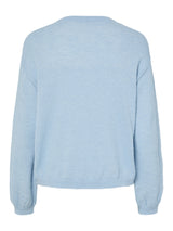 Cashmere Blue MELANGE Striktrøje fra PIECES - 17162284