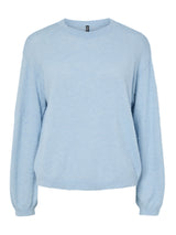 Cashmere Blue MELANGE Striktrøje fra PIECES - 17162284