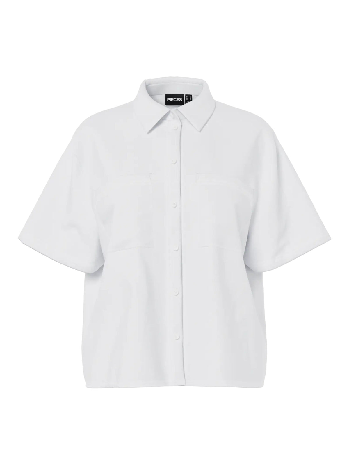 Bright White Bluse fra PIECES - 17162286