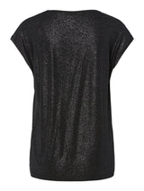 Black GLITTER SILVER Bluse fra PIECES - 17162299