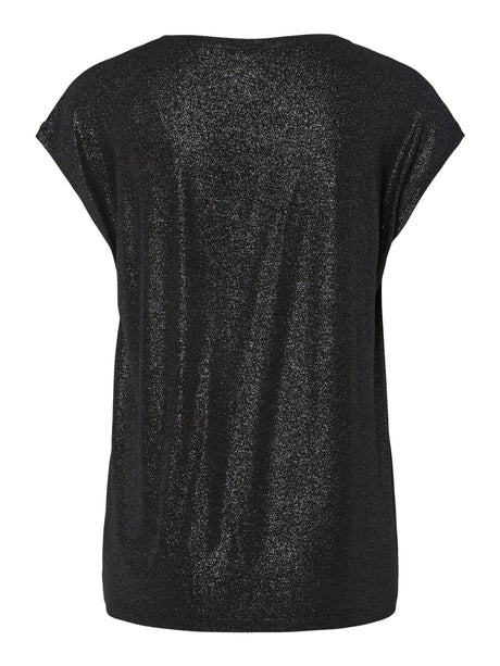 Black GLITTER SILVER Bluse fra PIECES - 17162299