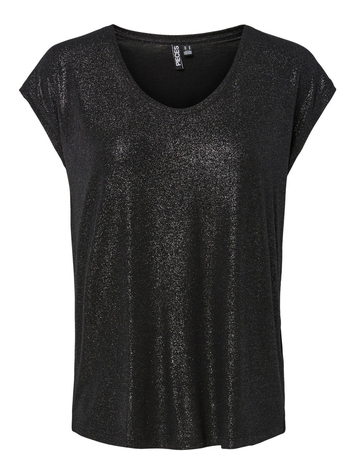 Black GLITTER SILVER Bluse fra PIECES - 17162299