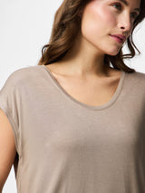 Greige GLITTER SILVER Bluse fra PIECES - 17162299
