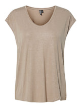 Greige GLITTER SILVER Bluse fra PIECES - 17162299