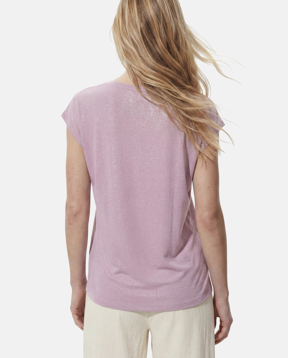 Winsome Orchid GLITTER SILVER Bluse fra PIECES - 17162299