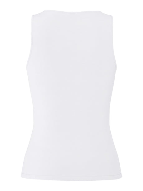 Bright White Top fra PIECES - 17162318