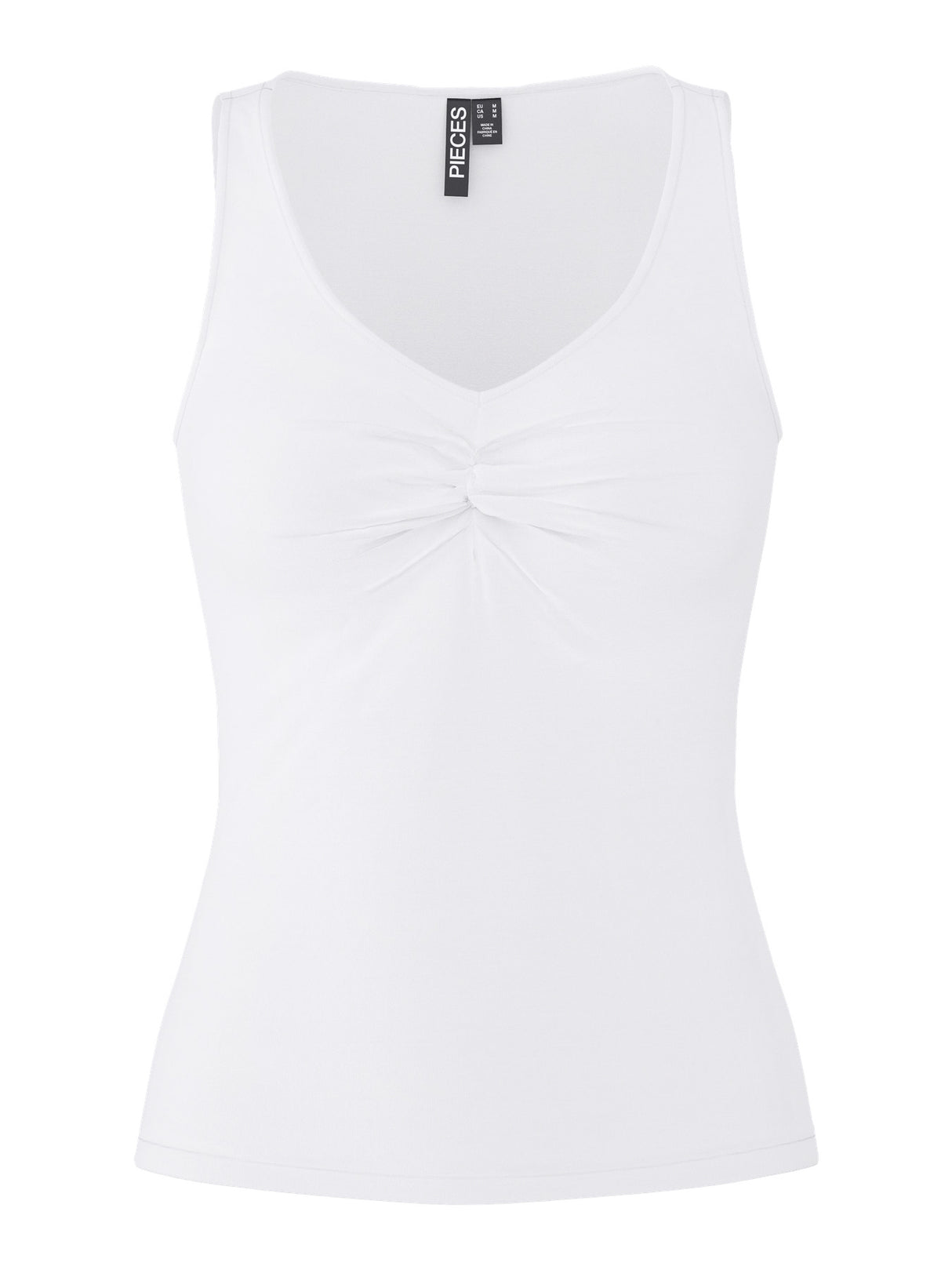 Bright White Top fra PIECES - 17162318