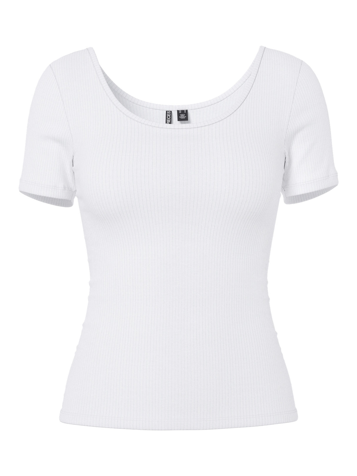 Bright White Top fra PIECES - 17162320