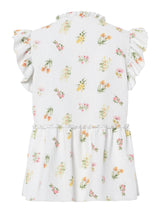 Bright White FLOWER Top fra PIECES - 17162329
