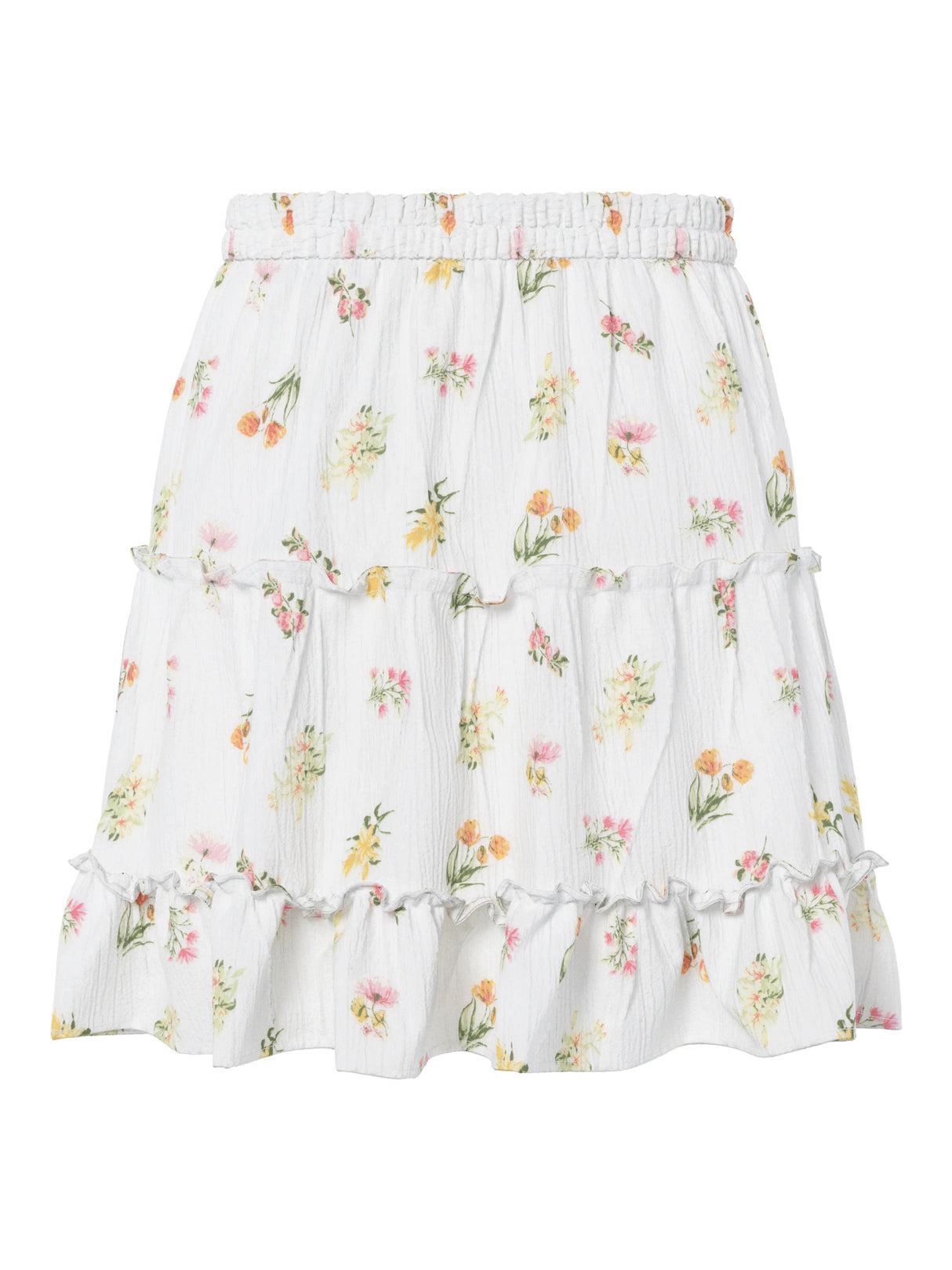 Bright White FLOWER Nederdel fra PIECES - 17162330