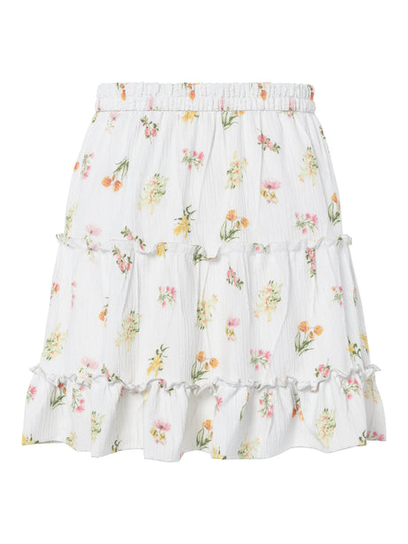 Bright White FLOWER Nederdel fra PIECES - 17162330