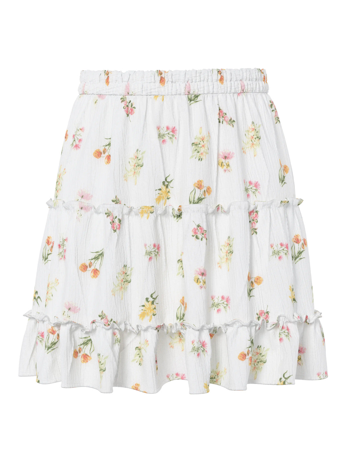 Bright White FLOWER Nederdel fra PIECES - 17162330