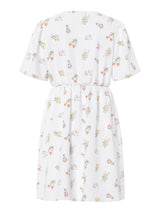 Bright White FLOWER Kjole fra PIECES - 17162336