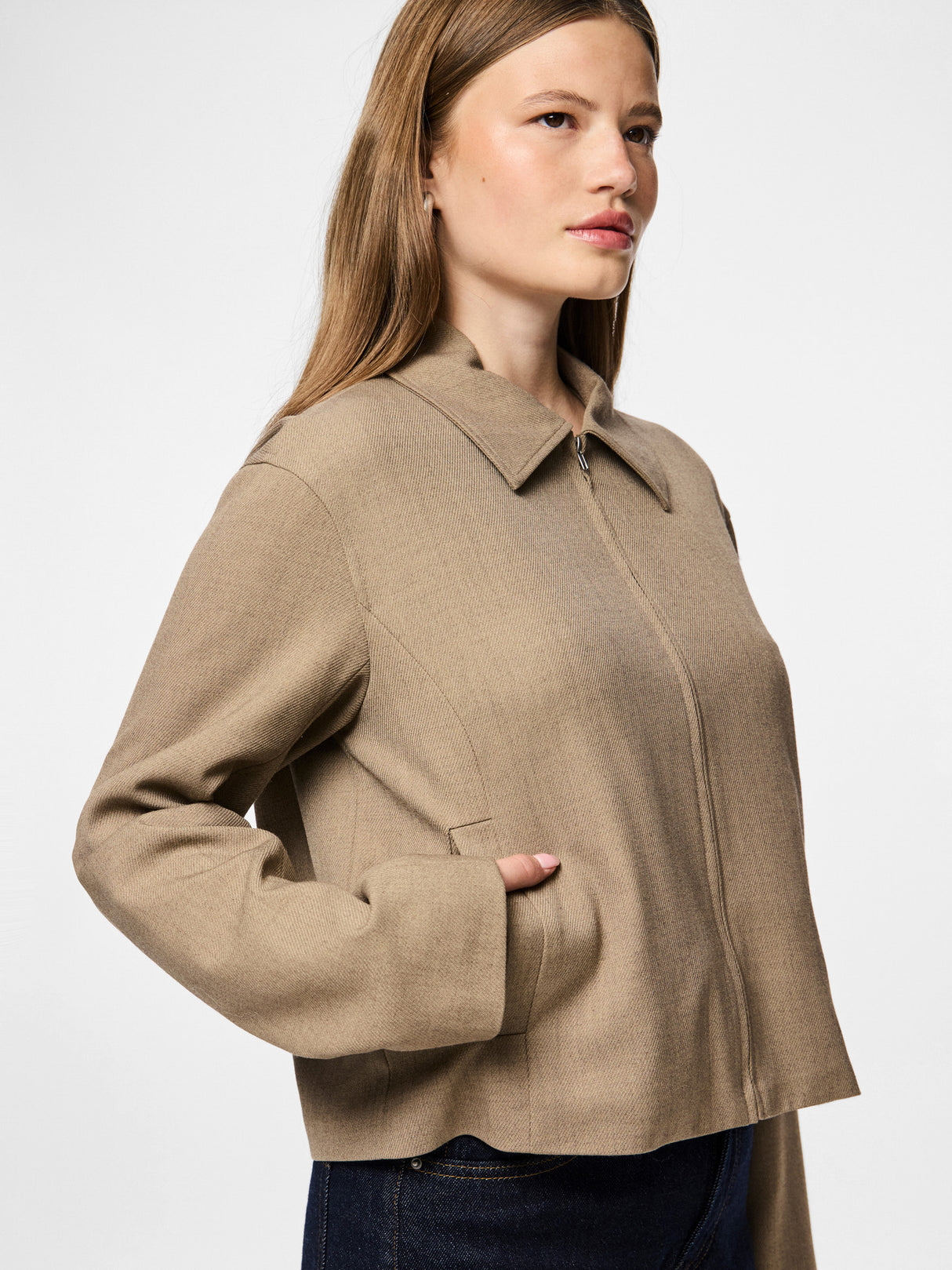 Greige Blazer fra PIECES - 17162581
