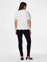 Bright White Bluse fra PIECES - 17163063