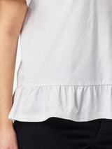 Bright White Bluse fra PIECES - 17163063