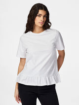 Bright White Bluse fra PIECES - 17163063