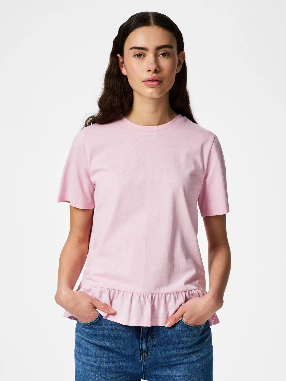 Roseate Spoonbill Bluse fra PIECES - 17163063