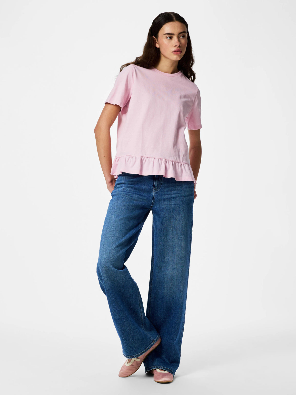 Roseate Spoonbill Bluse fra PIECES - 17163063