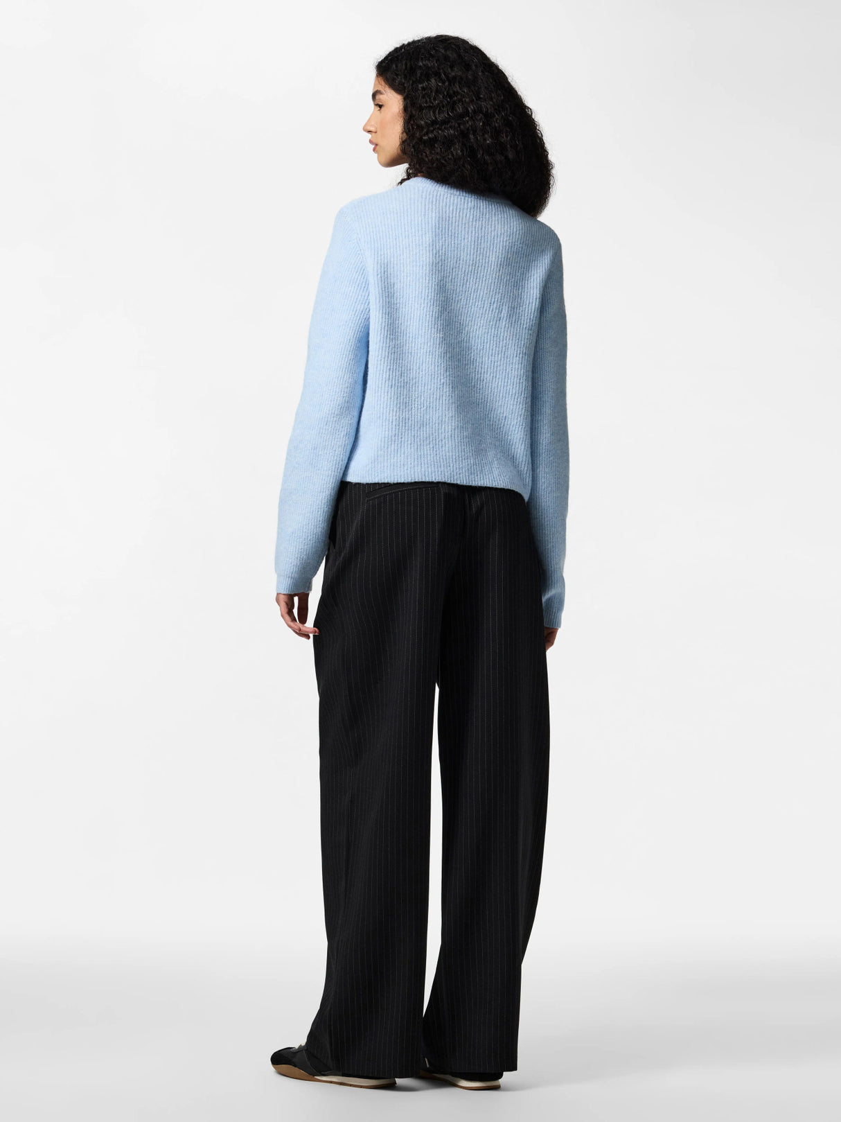 Cashmere Blue MELANGE Knitted Cardigan fra PIECES - 17163992