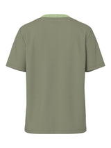 Deep Lichen Green LUREX RIB Bluse fra PIECES - 17164946