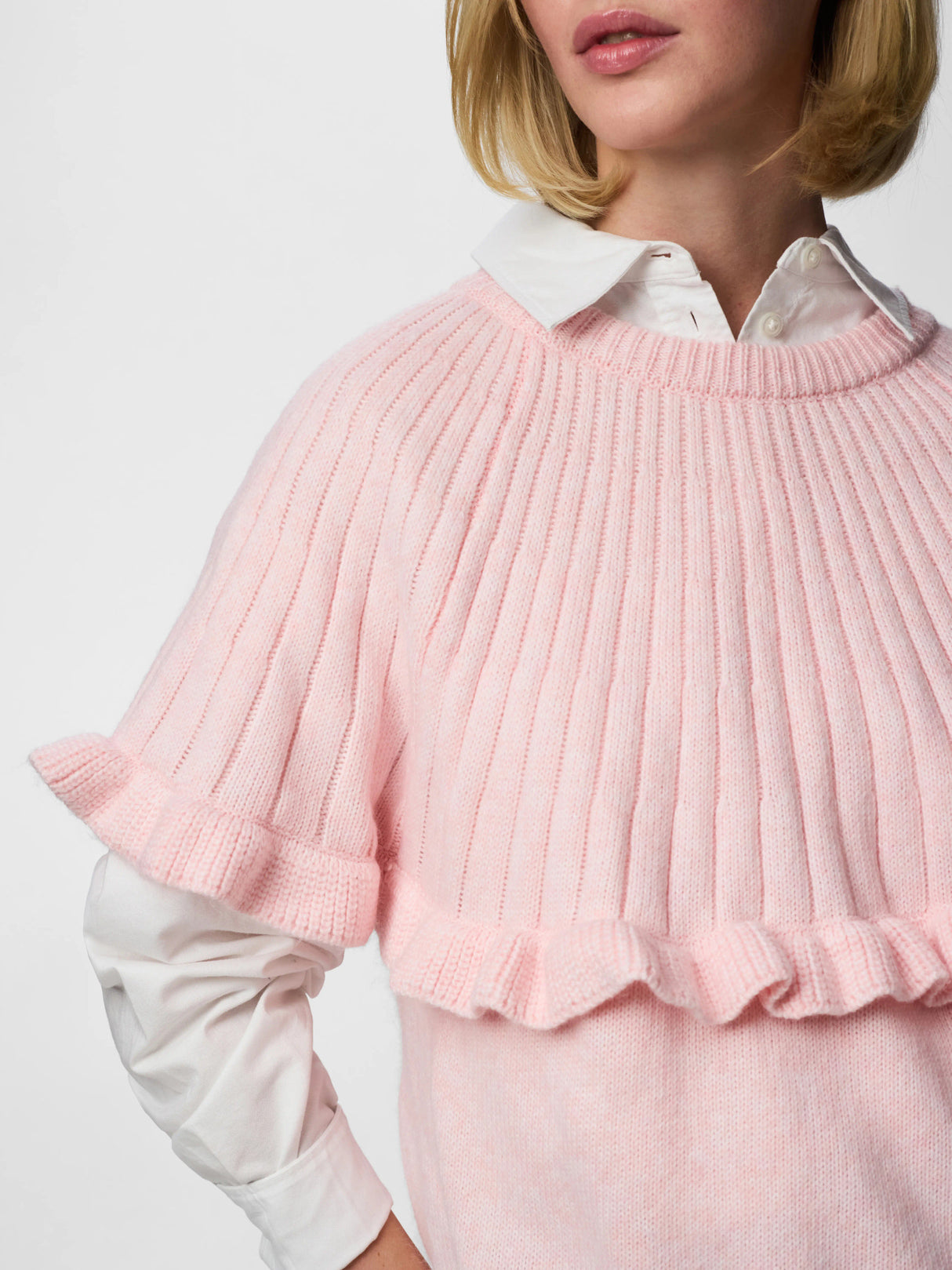 Pink-A-Boo Striktrøje fra PIECES - 17165521