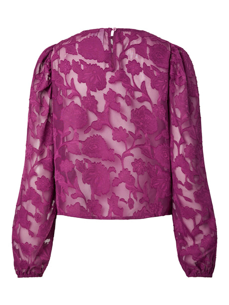 Dark Purple Top fra PIECES - 17165862