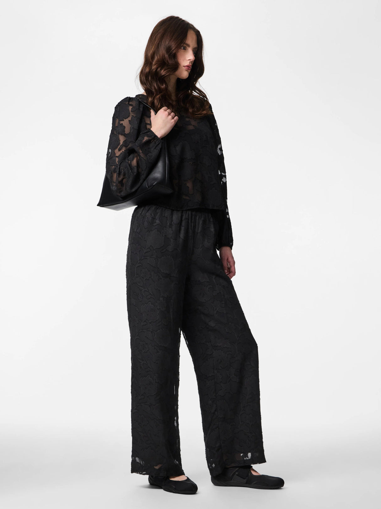 Black FULL LINING Bukser fra PIECES - 17165863