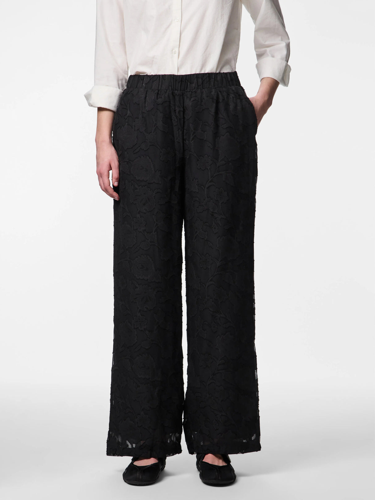 Black FULL LINING Bukser fra PIECES - 17165863