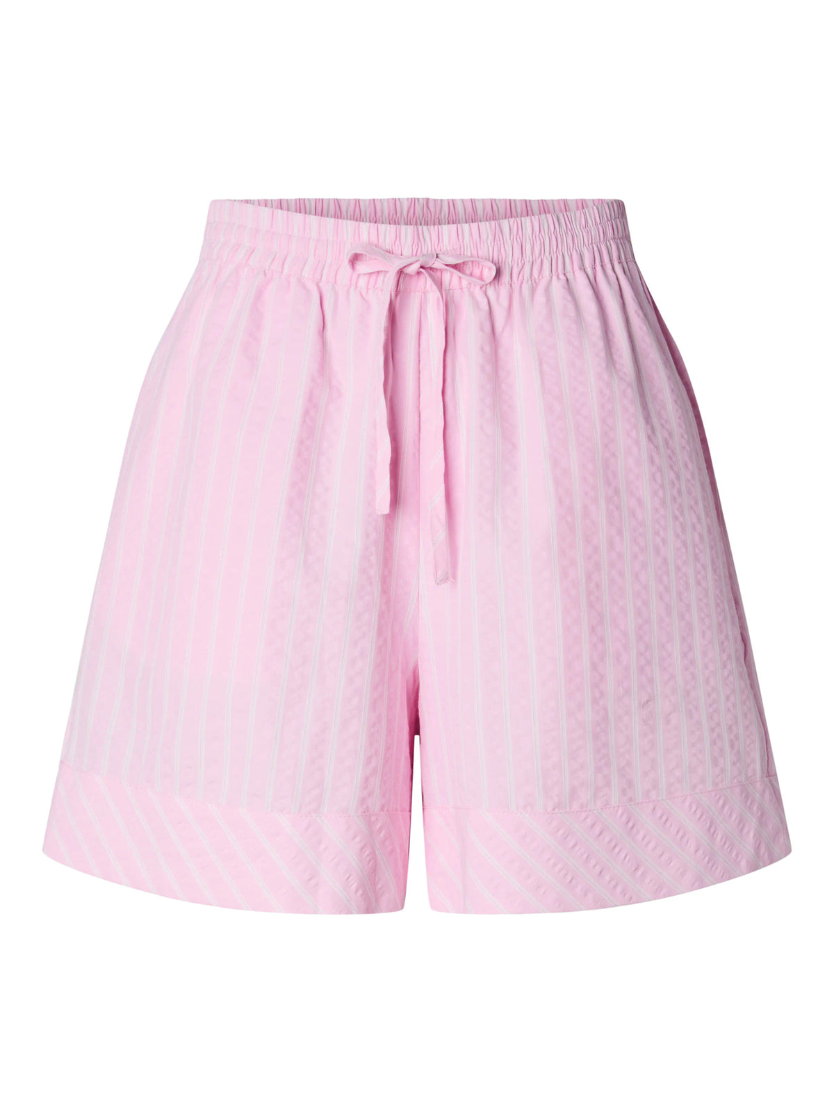 Roseate Spoonbill White and dark pink Shorts fra PIECES - 17168737