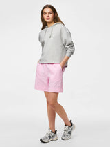 Roseate Spoonbill White and dark pink Shorts fra PIECES - 17168737