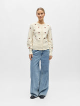 Birch Melange w. red berries Striktrøje fra Object Collectors Item - 23048330