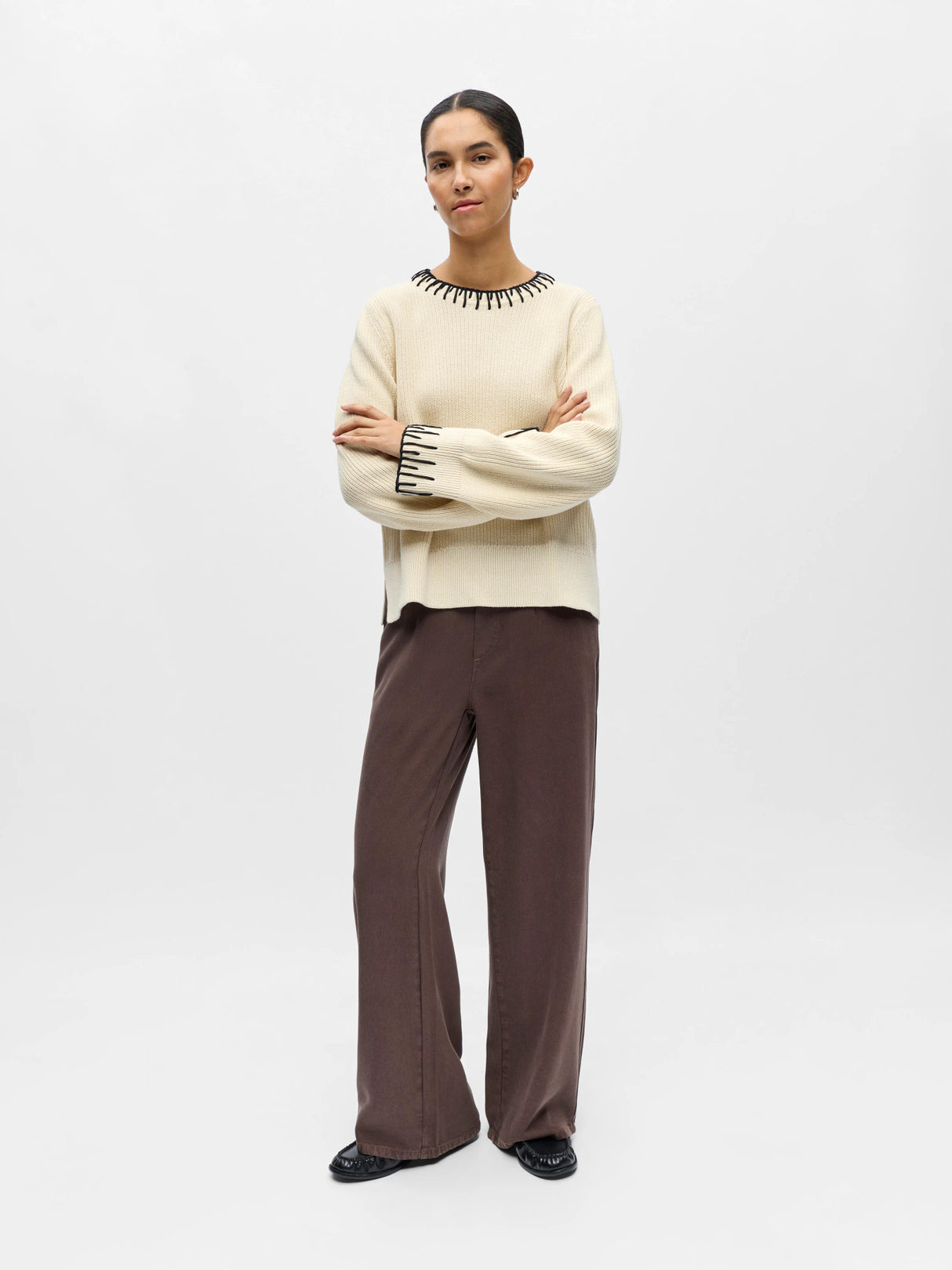 Birch Black stitches Striktrøje fra Object Collectors Item - 23048337